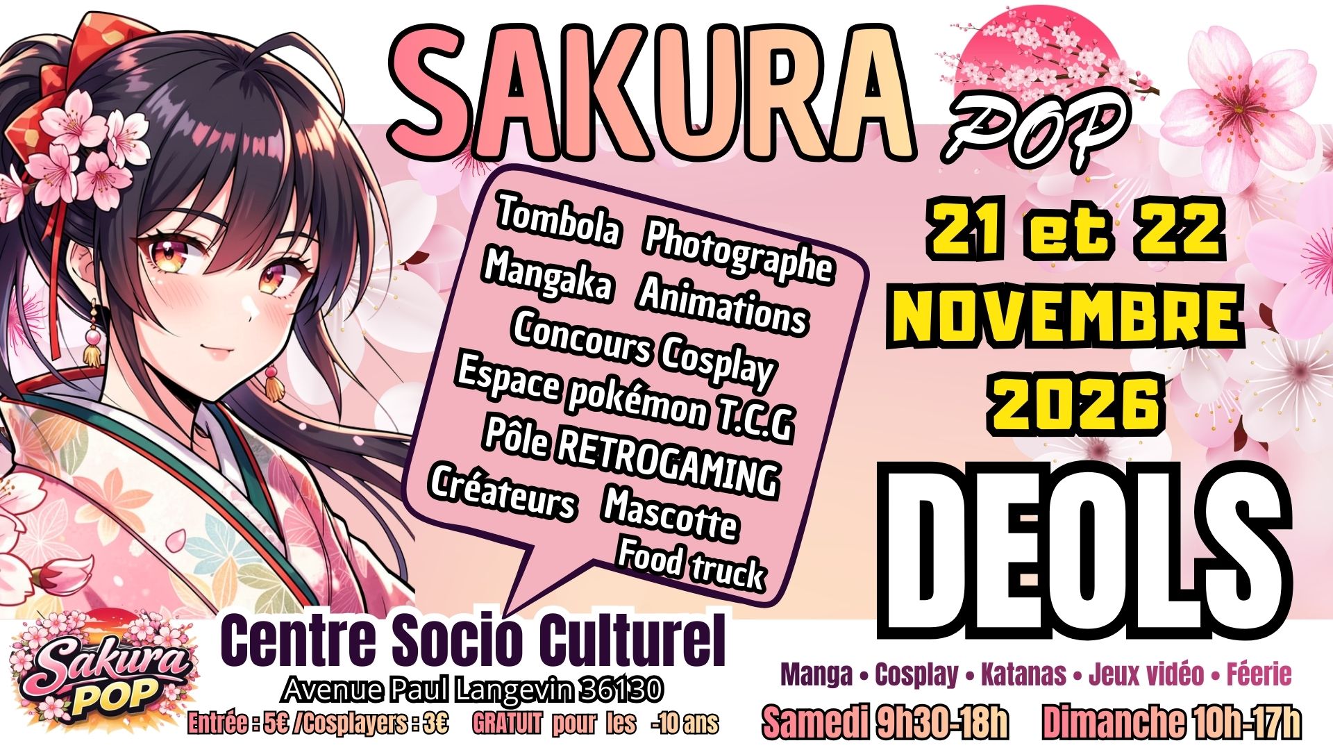 SAKURA POP -DEOLS - 21 & 22 NOVEMBRE 2026