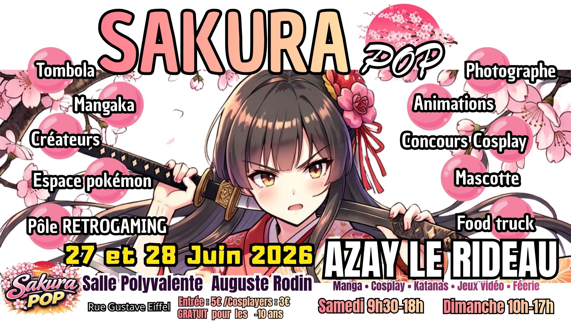 SAKURA POP - AZAY LE RIDEAU - 27 & 28 JUIN 2026