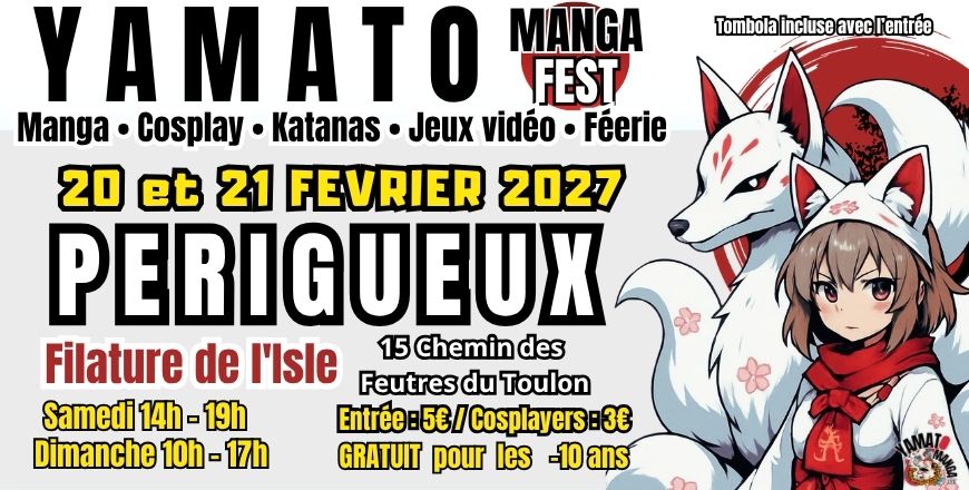 YAMATO MANGA FEST – 20 & 21 Février 2027 – Périgueux (24)