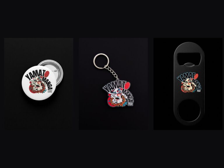 Pack Yamato : badge + porte-clés + décapsuleur
